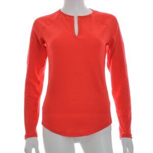 NWT Jenni Split-Neck Ribbed Long-Sleeve Pajama Top